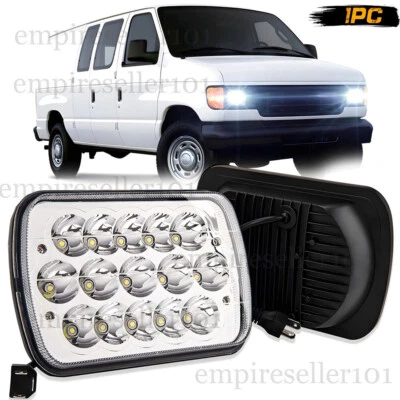 Farol de LED para Ford E-100 E-150 E-250 E-350 Econoline Club Wagon Van 5x7" 7x6 - Imagem 1 de 4