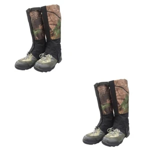 2 Pairs Wasserdichte Gamaschen Beinwickel Wandernde Beinabdeckungen Schuhe - Bild 1 von 12
