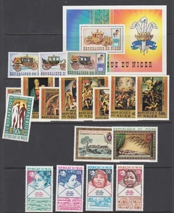 Niger Sc 548-551,614-621,C30,C156-C157,C240-C243 MNH 1974-83 issues, 5 cplt sets - Picture 1 of 1