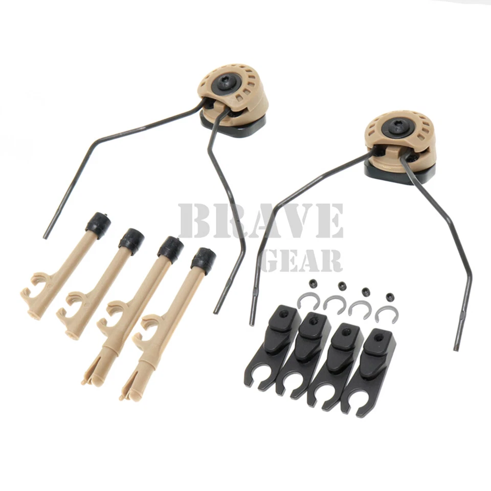 Conjunto de adaptador de montagem em trilho rotativo capacete ARC tático para fone de ouvido Comtac SMA Sordin - Imagem 1 de 4