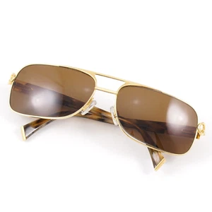 Zilli 'Nigel' Sonnenbrille 24 Karat vergoldetes Titan und Schildpattacetat - Bild 1 von 10