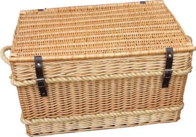 Rope Handled Trunk 66cm Empty Picnic Basket - Image 1 of 3