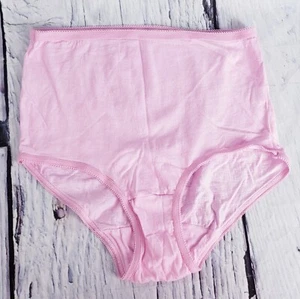 VTG Women's Vintage High Waist Panty Underwear Brief Pin-Up Pink Size 6 - Picture 1 of 6