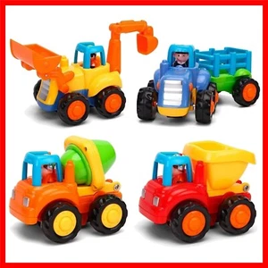 Durable Friction Cars for Kids - Non-Toxic 4-Piece Construction Vehicle Gift Set - Picture 1 of 10