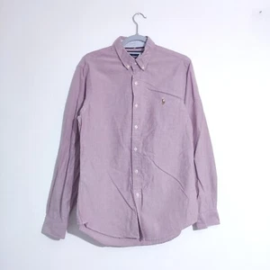 Ralph Lauren Slim Fit Oxford Shirt Purple Medium Long Sleeve Cotton Button Up - Picture 1 of 16