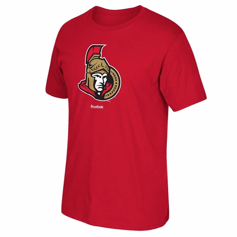 Ottawa Senators NHL Reebok Jersey Crest Team Primary Logo T-Shirt Men's Cover