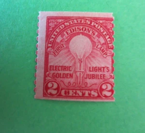 US Stamps 1929 2c Electric Light's Golden Jubilee Scott #656 Coil Single MNH - Picture 1 of 1