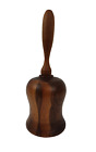 Vintage Wooden Bell 8.25 Tall with Wood Bell Knocker inside