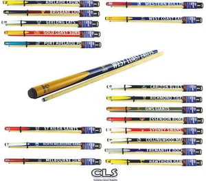 AFL Licensed Pool Snooker Billiards Cue 2 Piece 57” Ash Shaft 10mm Elkmaster Tip - Picture 1 of 20