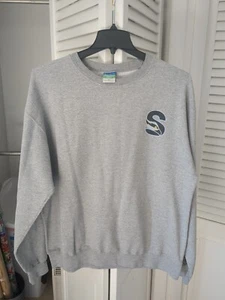Vintage 90s Champion XL Sweatshirt Stockton University Primary Logo - Picture 1 of 7