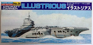 BANDAI Nº24 1:2000 MODELO WW2 PORTAAVIONES HMS ILUSTRE RN REAL BRITÁNICO - Imagen 1 de 2