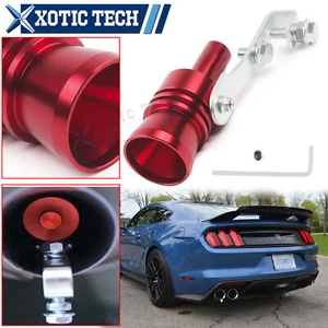 Turbo Sound Whistle Muffler Aluminum Red Pipe Blow Off Valve XL For Ford Mustang - Picture 1 of 11