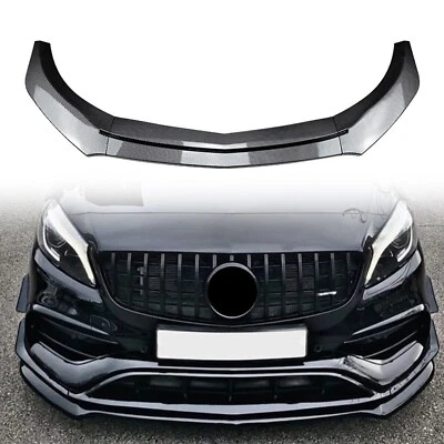 Labio del alerón del parachoques delantero para Mercedes-Benz W176 A200 A260 A45 AMG 2013-2018 2014 Foto 1 de 4