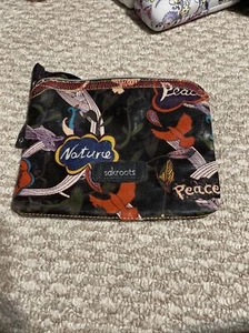 Sakroots Top Zip Multicolor Pouch -Nature/Peace Theme-8" x 6.5" - - Picture 1 of 4