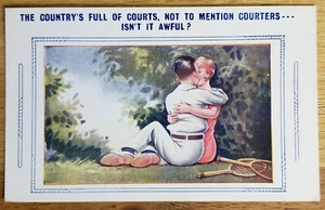 Tennis Comic Romantic Postcard PC 1920s Bamforth #13563 Unused - Picture 1 of 1
