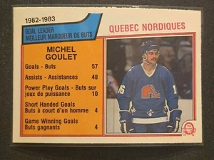 83-84 O-Pee-Chee Michel Goulet Goals Leader 🚨🚨🚨 Quebec Nordiques - Picture 1 of 4