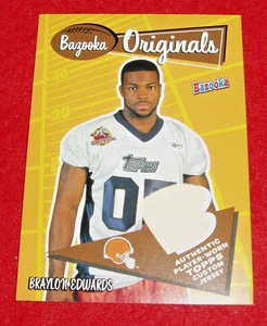 2005 Topps Bazooka Braylon Edwards Cleveland Browns RC Jersey Patch Swatch Relic - Picture 1 of 2