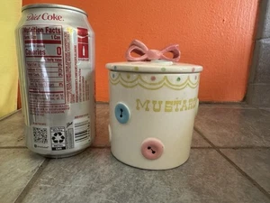 Vintage 1957 Norcrest Schach KNÖPFE und SCHLEIFEN SENFGLAS - Bild 1 von 6