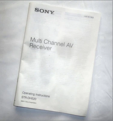 SONY - РУКОВОДСТВО ПОЛЬЗОВАТЕЛЯ - МНОГОКАНАЛЬНЫЙ AV РЕСИВЕР - STR-DH520 - Изображение 1 из 4