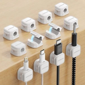 12 Pack Magnetic Cord Holder, Cord Organizer Cable Clip for Desk Management, ... - Afbeelding 1 van 7