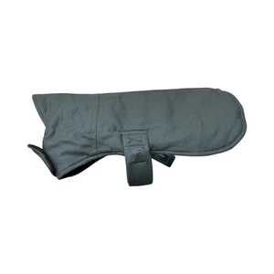 LL Bean Reversible Canvas & Plaid Flannel Field Coat for Dogs Size M Olive NEW - Picture 1 of 10