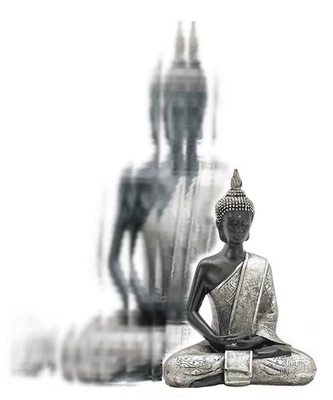 贝拉佛像禅宗家居装饰 8 英寸正念冥想雕塑 P... — 第 1/4 张图片