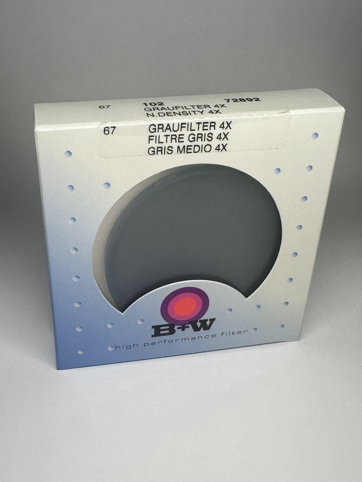 B+W Filter 67mm 102 Granufilter 4X Neutral Density 4X 72892 NEW Photo Filter - Image 1 of 1