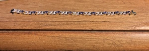 7” Long Rose Gold over Sterling Silver .925 bracelet Purple White CZ Stones JTV - Bild 1 von 5