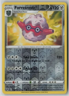 Forretress 114/185 Pokemon Vivid Voltage Reverse Holo Near Mint (NM) 1 - Image 1 of 2