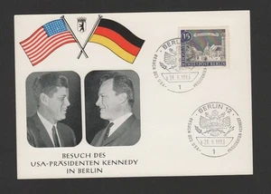 Germany 1963 JFK Kennedy visit to Berlin souvenir postcard - Picture 1 of 1