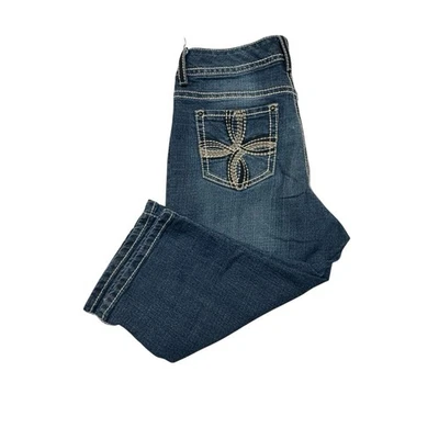 Code Bleu Woman’s Embellished Embroidered Crop Capri Jeans Size 12/30 Annette - Image 1 of 4