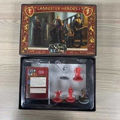 LANNISTER HEROES I MINIATURES SET A SONG OF ICE & AND FIRE GAME OF THRONES CMON - Image 1 of 4