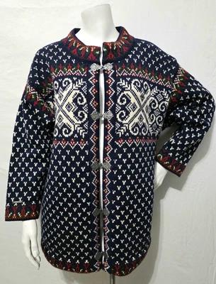 Nordstrikk S Hombre? ¿Mujeres? Cárdigan Suéter Cierres de Metal Lana Nordic Fair Isle Foto 1 de 4