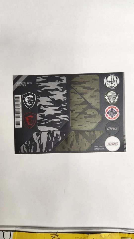 MSI MAG Heatsink Sticker Genuine Original  - Image 1 of 1