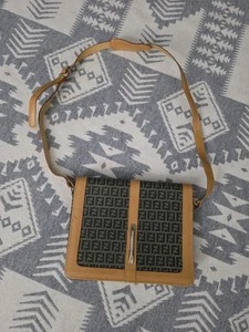 Vintage 80s 90s Fendi Cross Body Monogram Shoulder Bag Made In Italy Authentic - Picture 1 of 18