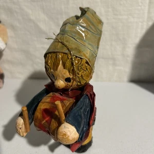 Vintage Rare Christmas Ornament Crumpled Paper Mache Drummer Boy Germany - Picture 1 of 12