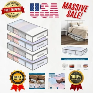 4 contenedores de almacenamiento debajo de la cama que ahorran espacio: soluciones de almacenamiento duraderas y a prueba de humedad - Imagen 1 de 9