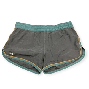 UNDER ARMOUR Women’s Black Green HeatGear Fly By 2.0 Running Shorts Size Small - Picture 1 of 5