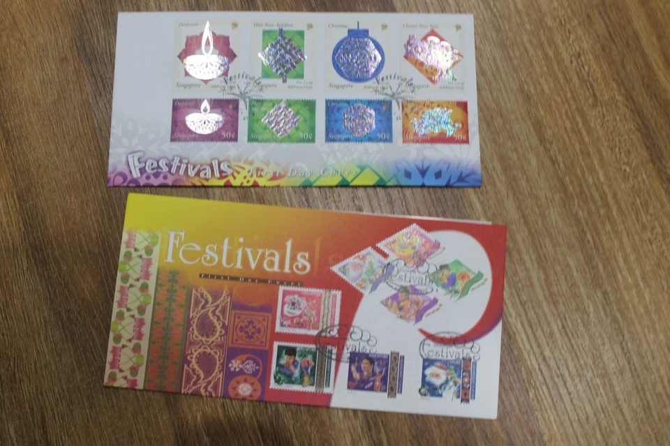 2000-2002 SINGAPORE FESTIVALS FDC COVERS SET OF 2 - Image 1 of 1