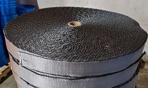 180' Roll of 2" Silver w/ Black Top & Bottom Edging Tie Down Webbing 18 Ava NEW! - Picture 1 of 1