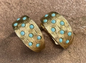 Vintage Christian Dior Ohrringe Ohrclips  aus 1967 vergoldet  (AT 693) - Picture 1 of 4