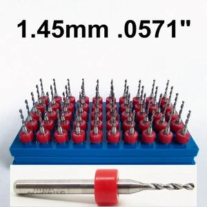 Punte per trapano in metallo duro massiccio 1,45 mm .057" CINQUANTA pezzi gambi da 1/8" - Foto 1 di 4