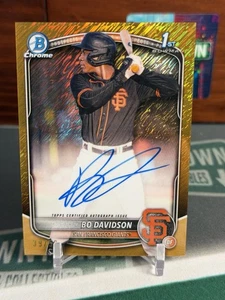 2025 Bowman Chrome Bo Davidson 1st Bowman Auto Gold Shimmer /50 Giants - Bild 1 von 2