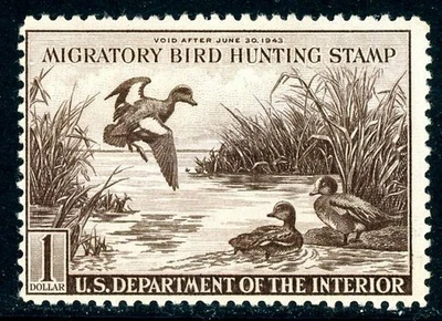Estampilla de pato federal Scott # RW9 1941 ORIGINAL NUNCA MONTADA Foto 1 de 2