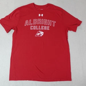 Albright College Lions Shirt Mens Medium Red College HeatGear Tee T Shirt Sports - Picture 1 of 10