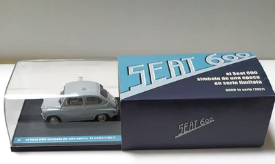 BRUMM 1:43 AUTO DIE CAST  SEAT 600  1a SERIE  1957 GRIGIO MEDIO / MADRID MH01-02 - Immagine 1 di 3