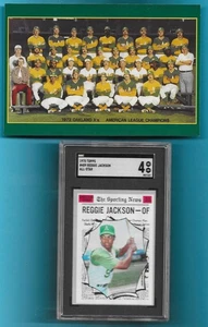 BOTH! REGGIE JACKSON RARE COMCAST 72 TEAM POSTCARD 4X6! 1972 SGC 4 NEWS ALL STAR - Picture 1 of 2
