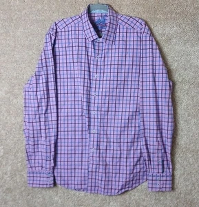 Robert Graham Mens 2XL Long Sleeve Button Down Shirt Purple Crosshatch - Bild 1 von 8