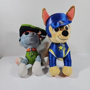 Set of 2 Nickelodeon's Paw Patrol 8.5" Plush Dogs Ultimate Rescue Rocky & Chase - Picture 1 of 7