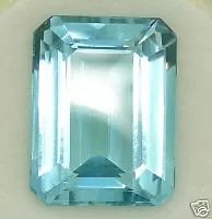 TOPAZIO BLU CIELO TAGLIO SMERALDO PIETRA PREZIOSA/SCIOLTA 14mm x 12mm - Foto 1 di 3